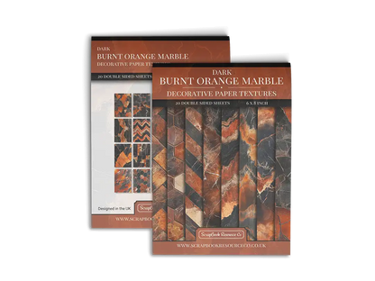 Dark Burnt Orange Marble