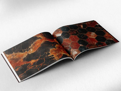 Dark Burnt Orange Marble