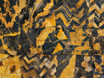 Dark Mustard Yellow Marble