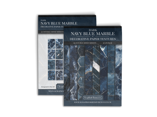 Dark Navy Blue Marble