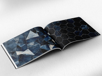 Dark Navy Blue Marble