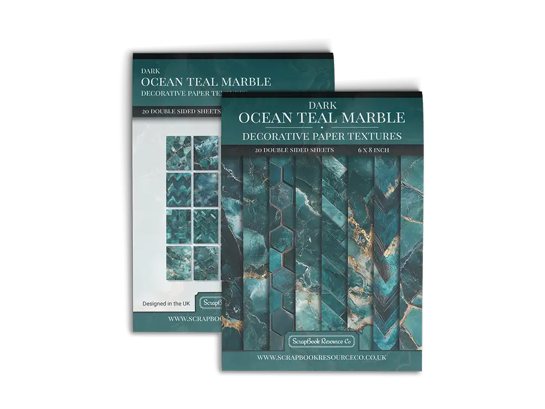 Dark Ocean Teal Marble