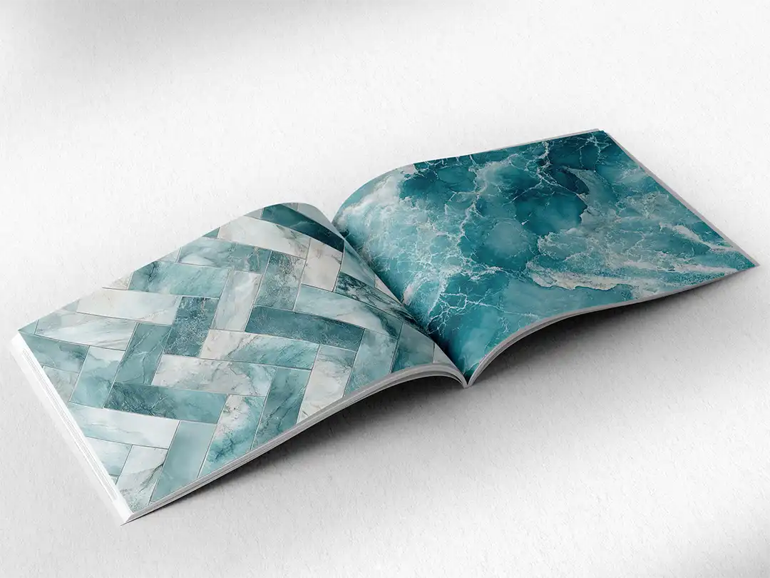 Light Aqua Teal Marble