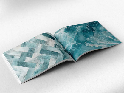 Light Aqua Teal Marble