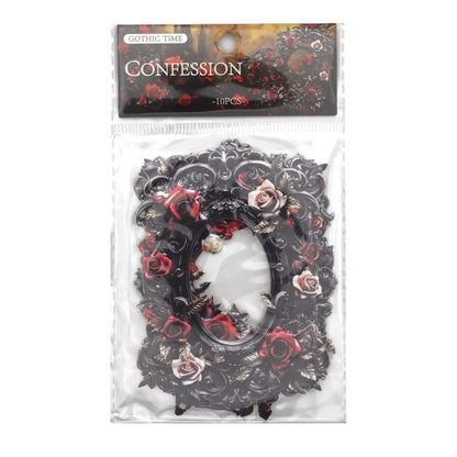 Gothic Frames Embellishment : Red Rose