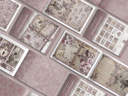 The Regency Dusty Rose Junk Journal Diary Pages Kit