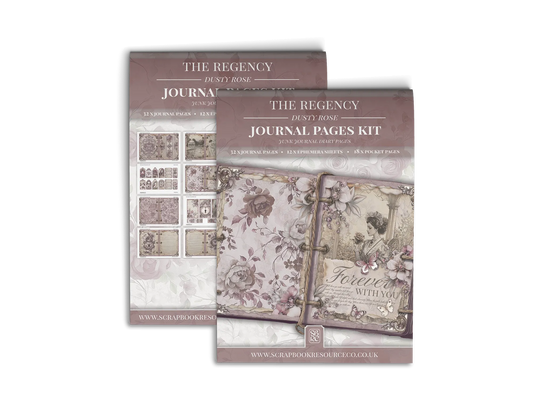 The Regency Dusty Rose Junk Journal Diary Pages Kit