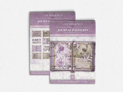 The Regency Lilac Lace Junk Journal Diary Pages Kit