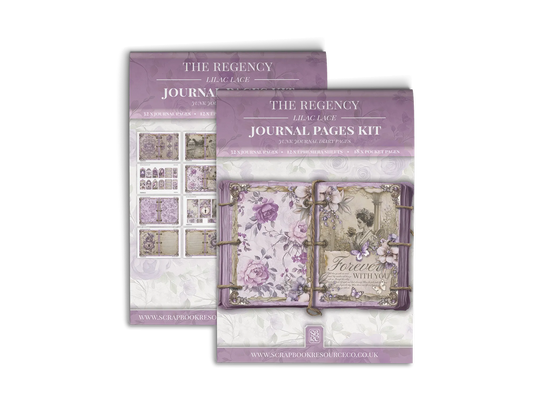 The Regency Lilac Lace Junk Journal Diary Pages Kit