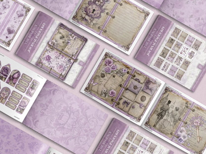 The Regency Lilac Lace Junk Journal Diary Pages Kit