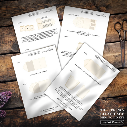 The Regency Lilac Lace Mini Folio Kit Style 2 DIGITAL DOWNLOAD