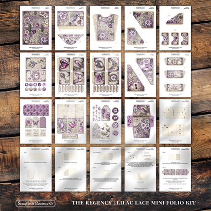 The Regency Lilac Lace Mini Folio Kit Style 2 DIGITAL DOWNLOAD