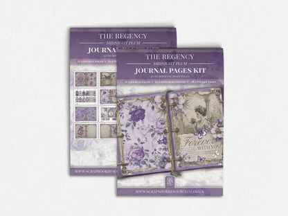 The Regency Midnight Plum Junk Journal Diary Pages Kit