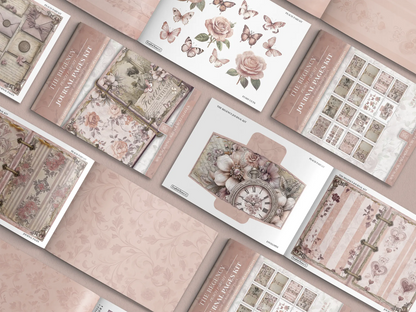 The Regency Peach Parfait Junk Journal Diary Pages Kit