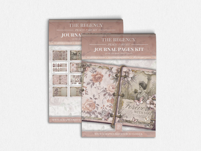 The Regency Peach Parfait Junk Journal Diary Pages Kit