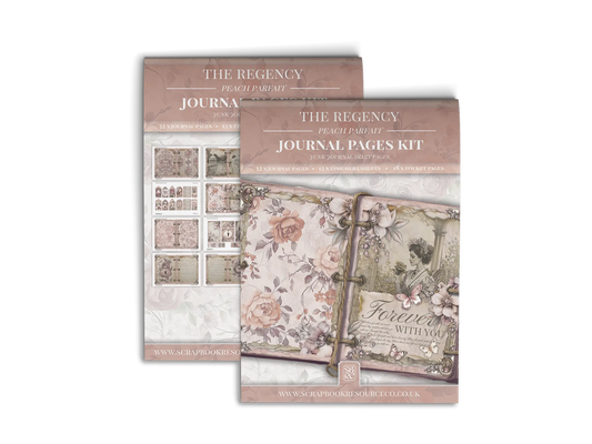 The Regency Peach Parfait Junk Journal Diary Pages Kit
