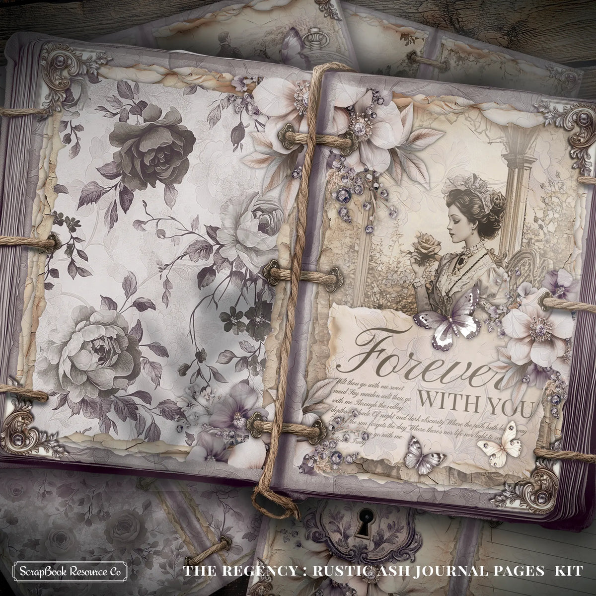 The Regency Rustic Ash Junk Journal Diary Pages Kit DIGITAL DOWNLOAD ...