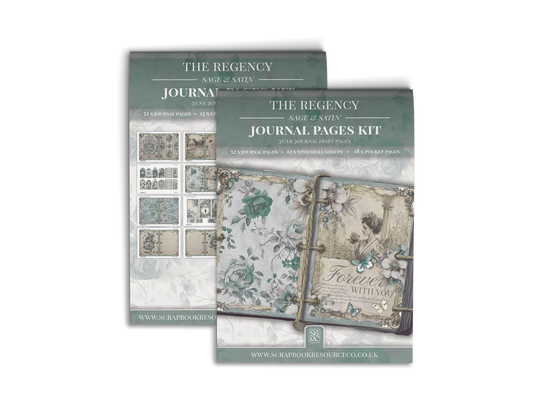 The Regency Sage and Satin Junk Journal Diary Pages Kit