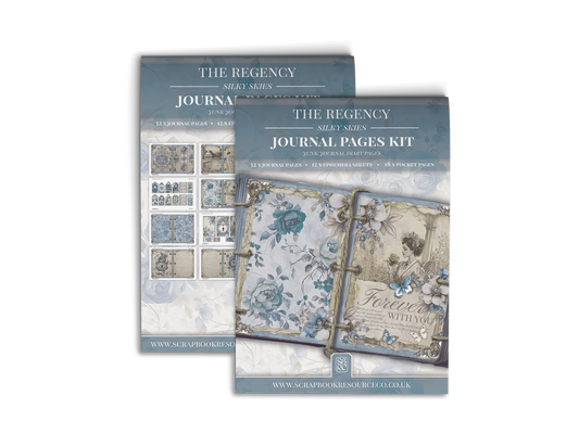 The Regency Silky Skies Junk Journal Diary Pages Kit
